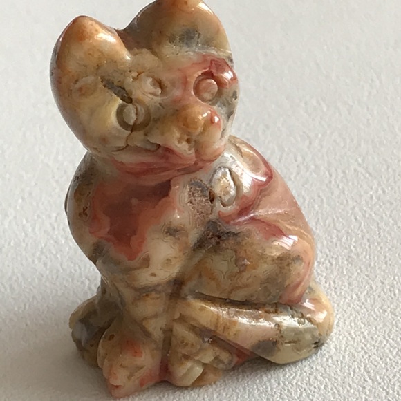 Natural Crazy Lace Agate Kitty - Picture 10 of 11